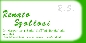 renato szollosi business card